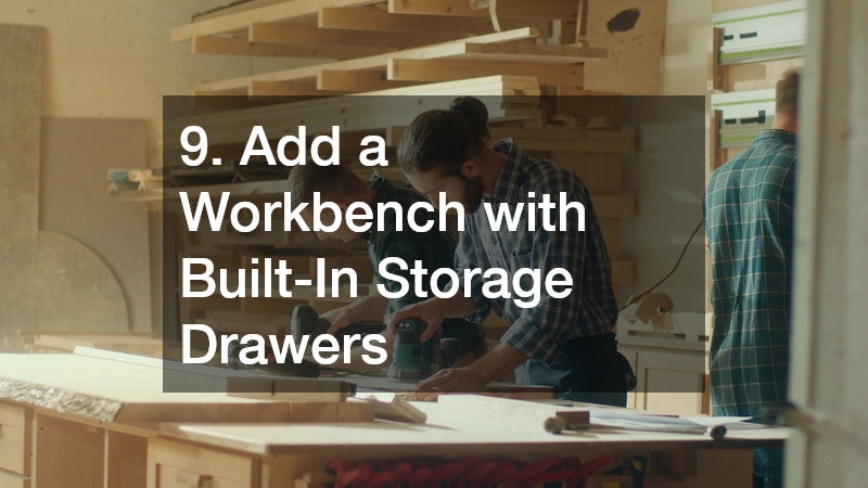 men working on their workbench